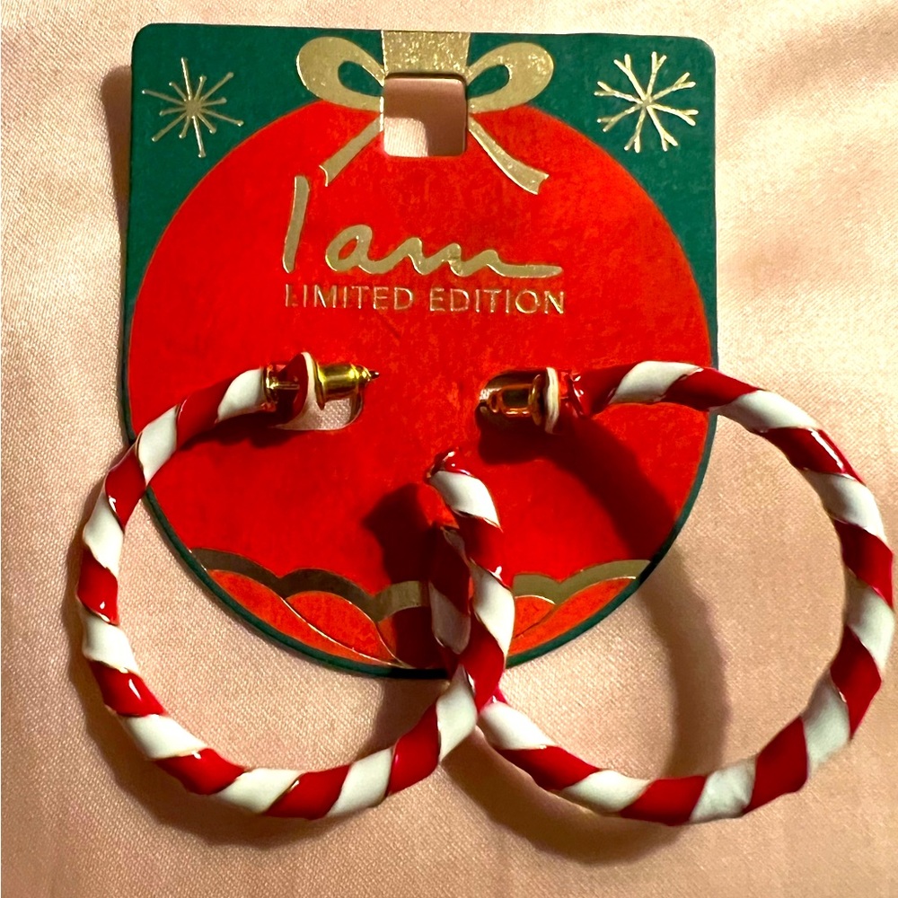 I Am limited Edition candy cane earrings 💎